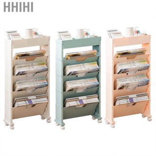 Hhihi Book Storage Shelving  Plastic Multilayer Classroom Bookshelf Glossy Edges for Home