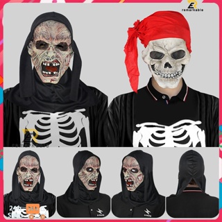 พร้อมสต็อก Halloween Strange Screaming Horror Skull Mask Script Scream Screaming Ghost Wound Scar Face Mask โดดเด่น_th