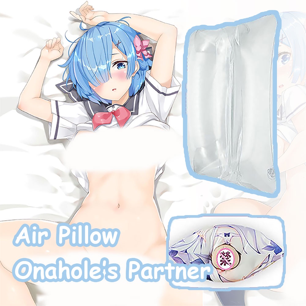 Inflatable Anime Pillow Half Body Size Waifu Dakimakura Onahole Container Sex Available Air Pillow with Rem 2B Azur Lane