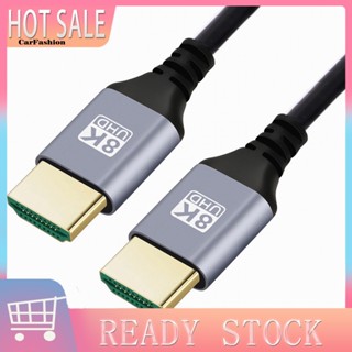 &lt;CarFashion&gt; สายเคเบิล Hdmi 2160p 2.1 8k คุณภาพสูง สําหรับทีวี คอมพิวเตอร์ แล็ปท็อป ความยาว 1 ม. 2 ม. และ 3 ม.