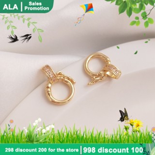 【❤️เครื่องประดับ DIY❤️】จี้สร้อยคอ ประดับไข่มุก เพทาย ทอง 14K แฮนด์เมด DIY【เชื่อมต่อหัวเข็มขัด/หัวเข็มขัดหาง】