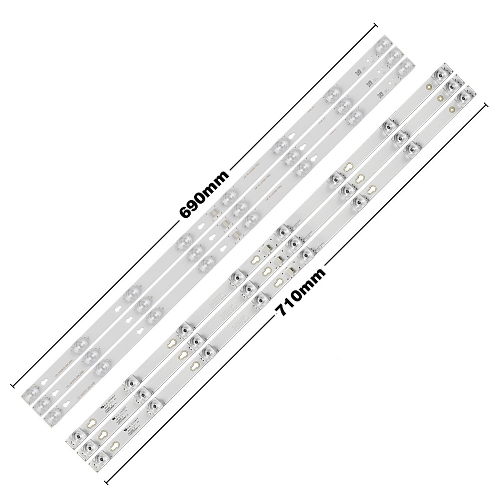 3 ชิ้น/เซ็ต LED Backlight strip 8 โคมไฟสําหรับ TCL 40" TV 40HR330M08A7 V1 4C-LB4008-HR03J 40D2900 A