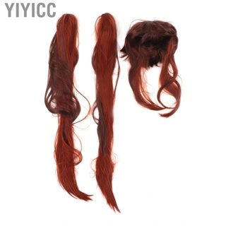 Yiyicc Cosplay Wig Safe Double Ponytail Wavy Beautiful Heat Resistant