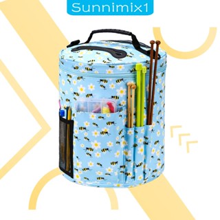 [Sunnimix1] กระเป๋าเคส ผ้าออกซ์ฟอร์ด น้ําหนักเบา สําหรับใส่ไหมพรมถักนิตติ้ง