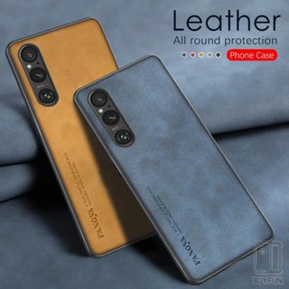 YBCG Luxury texture Leather TPU Soft Back Cover Phone Shockproof Case for Sony Xperia 10 1 V 1v 10v