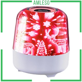 [Amleso] โคมไฟ LED ลําโพงสเตอริโอ หมุนได้ 360 องศา ชาร์จได้ 10 โหมด สําหรับห้องนอน ห้องเรียน สํานักงาน เด็ก ของขวัญ