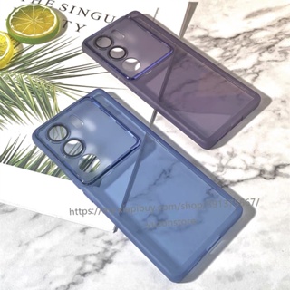 Phone Case VIVO V29 Pro V29e V27 V27e Y78 Y27 Y36 4G 5G 2023 เคสโทรศัพท์มือถือ TPU นิ่ม กันตก ปิดด้านหลัง พร้อมฟิล์มเลนส์กล้อง สําหรับ