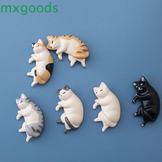 Mxgoods สติกเกอร์แม่เหล็กเรซิ่น รูปแมวนอนหลับน่ารัก สําหรับตกแต่งบ้าน