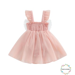 Babyclothes- ชุดรอมเปอร์ บอดี้สูท แขนผีเสื้อ แฟชั่นฤดูร้อน สําหรับเด็กผู้หญิง 0-24 เดือน