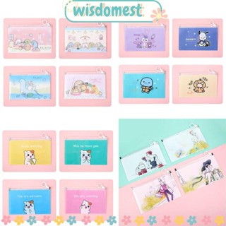 WISDOMEST กระเป๋าเก็บหน้ากาก ป้องกันฝุ่น ป้องกันฝุ่น แบบพกพา ลายการ์ตูน