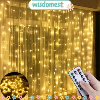 Wisdomest ม่านไฟ ปาร์ตี้ ตกแต่งบ้าน USB โคมไฟนางฟ้า