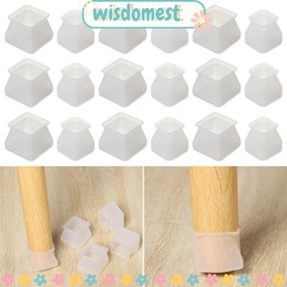 Wisdomest หมวกคลุมขาเก้าอี้ สีน้ําตาล สีขาว สีเทา ทรงสี่เหลี่ยม