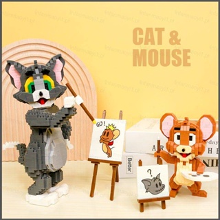 ของเล่นตัวต่อฟิกเกอร์ Nana Tom and Jerry ของขวัญ สําหรับเด็ก ตกแต่งบ้าน แมว และหนู