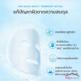 Prohome แผ่นมาส์กหน้า เพิ่มความชุ่มชื่นและเติมน้ำให้ผิว Ice Mask