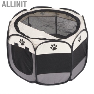 Allinit Puppy Playpen  Steel Wire Oxford Cloth Portable Safety Pet for Camping Indoor  Chick Dog