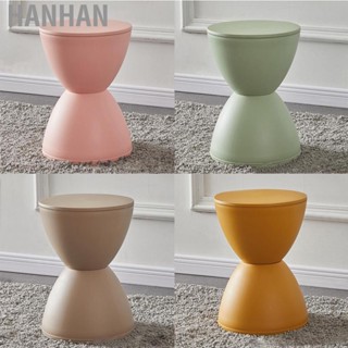 Hanhan Plastic Round Stool Thicken Corner Strong Bearing Modern Small for Home