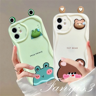 เคสโทรศัพท์มือถือ TPU นิ่ม ขอบโค้ง ลายกบหมี 3D สําหรับ infinix Hot 20 20i 20Play Hot 12 11 10 9Play Note 30 12 Hot 30 30i 30Play Smart 7 5 2020 Smart 6 6Plus Hot 8 Lite