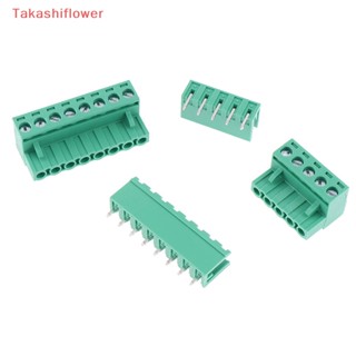 (Takashiflower) ชุดขั้วต่อสายไฟ PCB 5.08 มม. พิช 300V 15A 2EDG 2 3 4 5 6 7 8 9 10 12Pin