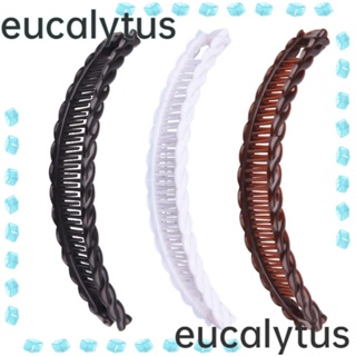 Eucalytus1 กิ๊บติดผมพลาสติก สีพื้น สไตล์วินเทจ สําหรับผู้หญิง