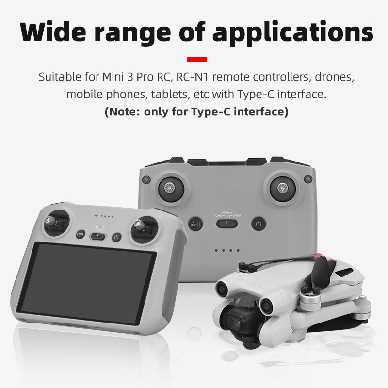 Type-C ปลั๊กฝุ่นสําหรับ DJI Mini 3 Pro Body รีโมทคอนโทรลชาร์จอินเทอร์เฟซซิลิโคนปลั๊กฝุ่นฝาครอบ RC-N1/DJI RC อุปกรณ์เสริม