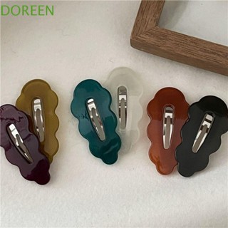 Doreen กิ๊บติดผม ลายเมฆ เมฆ กลวง ขนาดเล็ก กิ๊บติดผม เจลลี่สี ด้านข้าง ดอกไม้ สําหรับผู้หญิง