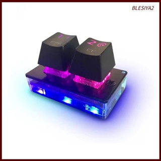 [Blesiya2] คีย์บอร์ดเมคคานิคอล 2 คีย์ RGB ไฟแบ็คไลท์ ถอดออกได้ สีดํา