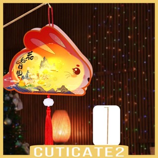 [Cuticate2] โคมไฟ รูปกระต่าย 3D แฮนด์เมด DIY สําหรับตกแต่งเทศกาลฤดูใบไม้ผลิ