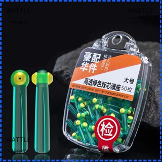 Wattle ตะขอเบ็ดตกปลา แบบใส สีเขียว