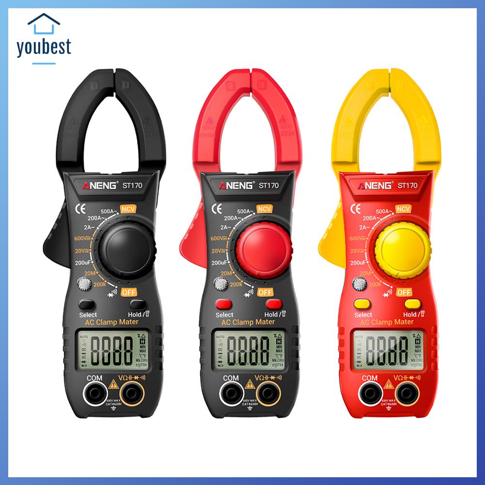 มัลติมิเตอร์ แอมมิเตอร์ ทดสอบแรงดันไฟฟ้า กระแสไฟ DC / AC 500A ST170 แคลมป์มิเตอร์ดิจิตอล U