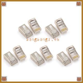 Bang ปลั๊กเชื่อมต่ออีเธอร์เน็ต RJ45 FTP 8P8C RJ 45 10 ชิ้น