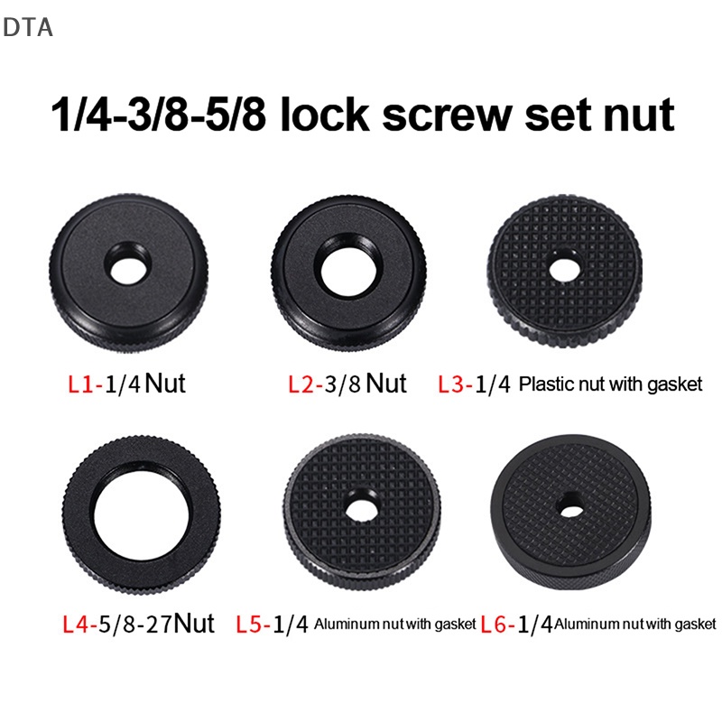 Dta สกรูกล้อง 1/4 3/8 5/8 นิ้ว น็อต อุปกรณ์เสริมถ่ายภาพ Hot Shoe Seat Lock Knob Flash Stand Mount Adapter สําหรับ Dslr Tripod Selfie Stick DT
