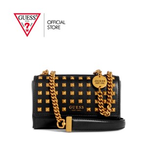 GUESS กระเป๋าสะพาย รุ่น VE896078 ISELINE MINI CROSSBODY FLAP สีดำ