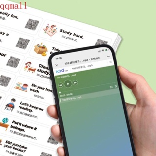 Qqmall สติกเกอร์ฉลากภาษาอังกฤษ กันน้ํา เสริมการเรียนรู้เด็ก 4 10 แผ่น