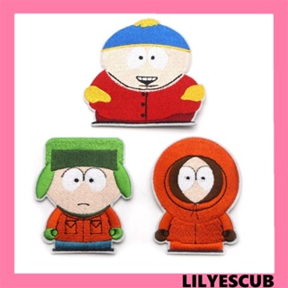 Lilyescub แผ่นแพทช์สติกเกอร์รีดผ้า ลายการ์ตูนอนิเมะ South Park แฮนด์เมด DIY สําหรับตกแต่งกระเป๋าเดินทาง