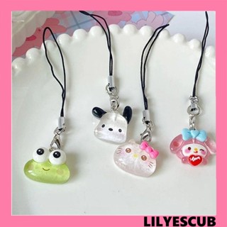 Lilyescub จี้ห้อยโทรศัพท์มือถือ ลาย My Melody Kawaii Purin Kuromi สําหรับห้อยกระเป๋า