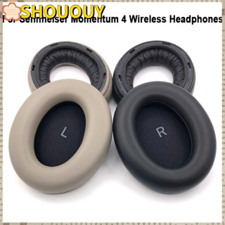 Shououy แผ่นโฟมครอบหูฟัง แบบนิ่ม สําหรับ Sennheiser Momentum 4 Wireless 2 ชิ้น 1 คู่