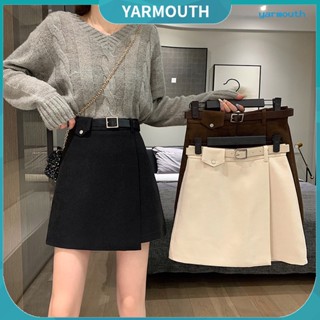 Yyr-- ชุดมินิเดรสกระโปรง เอวสูง ทรงเอ มีซิปด้านหลัง สีพื้น แฟชั่นสําหรับสตรี
