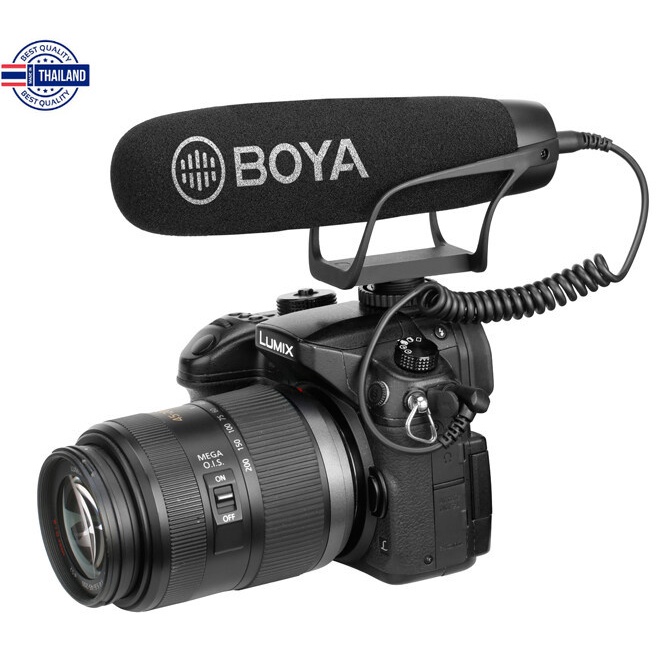 BOYA BY-BM2021 Super Cadioid Shot Microphone ไมโครโฟนันทึกเสียงสำหรักล้อง สมาร์ทโฟน PC
