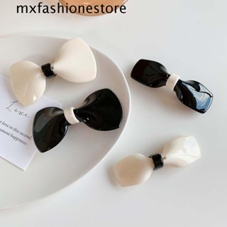 Mxfashione กิ๊บติดผมหน้าม้า ประดับโบว์ หรูหรา เรียบง่าย สําหรับผู้หญิง