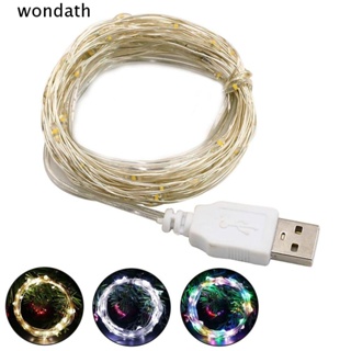 Wonda สายไฟหิ่งห้อย LED 5V USB 1 2 3 5 10 ม. กันน้ํา สีขาว หลากสีสัน สําหรับตกแต่งปาร์ตี้คริสต์มาส งานแต่งงาน