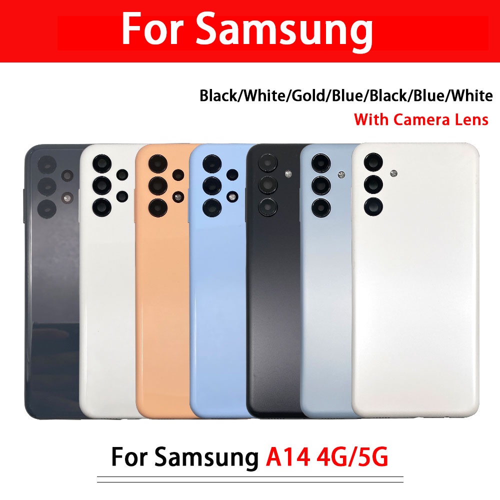 ฝาครอบแบตเตอรี่ พร้อมกระจกกล้อง แบบเปลี่ยน สําหรับ Samsung Galaxy A13 A14 4G 5G A135 A136B A145P A145F A146P A146B