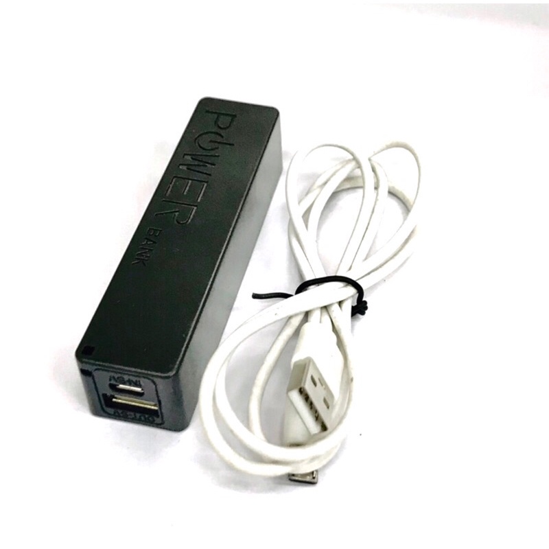 BOX กล่องใส่แบต18650 พร้อมวงจรชาร์จ USB Power Bank Case 18650 Battery Charger DIY Kit Box Black