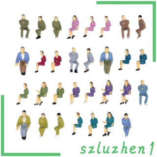 [Szluzhen1] โมเดลฟิกเกอร์คน สเกล 1:50 สําหรับโมเดลรถไฟ ฉากไดโอราม่า diy 50 ชิ้น