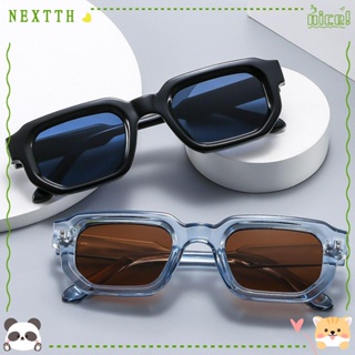 Nextth แว่นตากันแดด กรอบสี่เหลี่ยม ป้องกัน UV400 สไตล์พังก์ วินเทจ ขนาดเล็ก สําหรับผู้หญิง และผู้ชาย