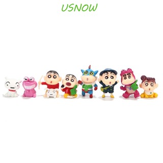 Usnow ตุ๊กตาฟิกเกอร์ PVC การ์ตูนชินจัง Q Version DIY