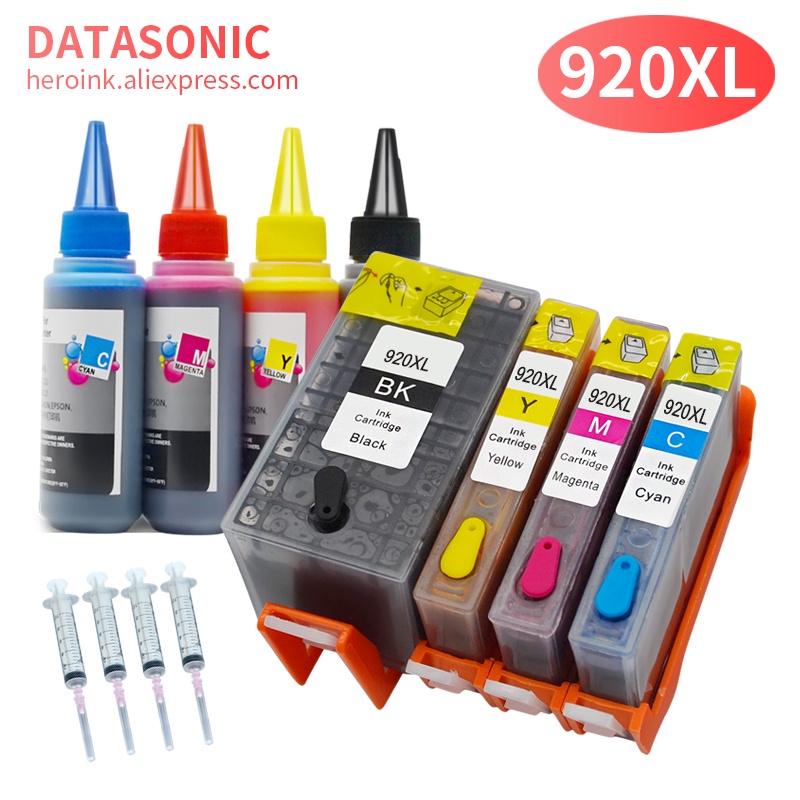 4 Colors 920 920XL Ink Cartridge For HP 920 refill Cartridge With ARC Chips For HP Officejet 6000 65