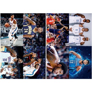 สติกเกอร์โปสเตอร์ ลายนูน NBA star Paul George HD สําหรับติดตกแต่งผนังบ้าน 8 ชิ้น 1 ชุด