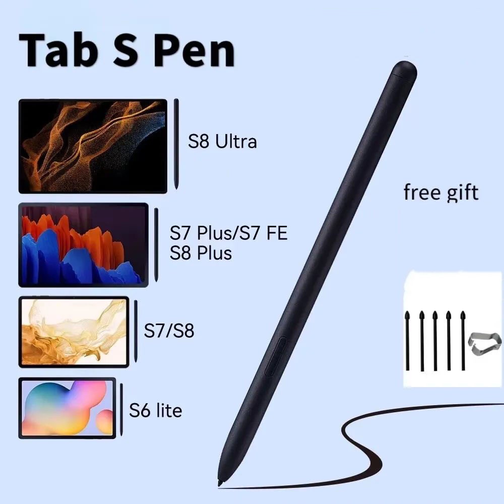 S Pen ปากกาทัชสกรีนคุณภาพสูงสําหรับ Samsung Galaxy Tab S6 Lite  S7 S8 +Plus S7 S8 Ultra สามารถเปลี่ยนไส้ปากกา