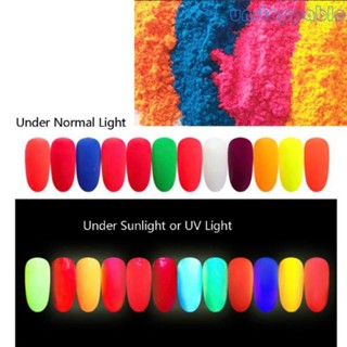 Un* ผงสีเรซิ่น เรืองแสง UV สีดํา 12 ชิ้น