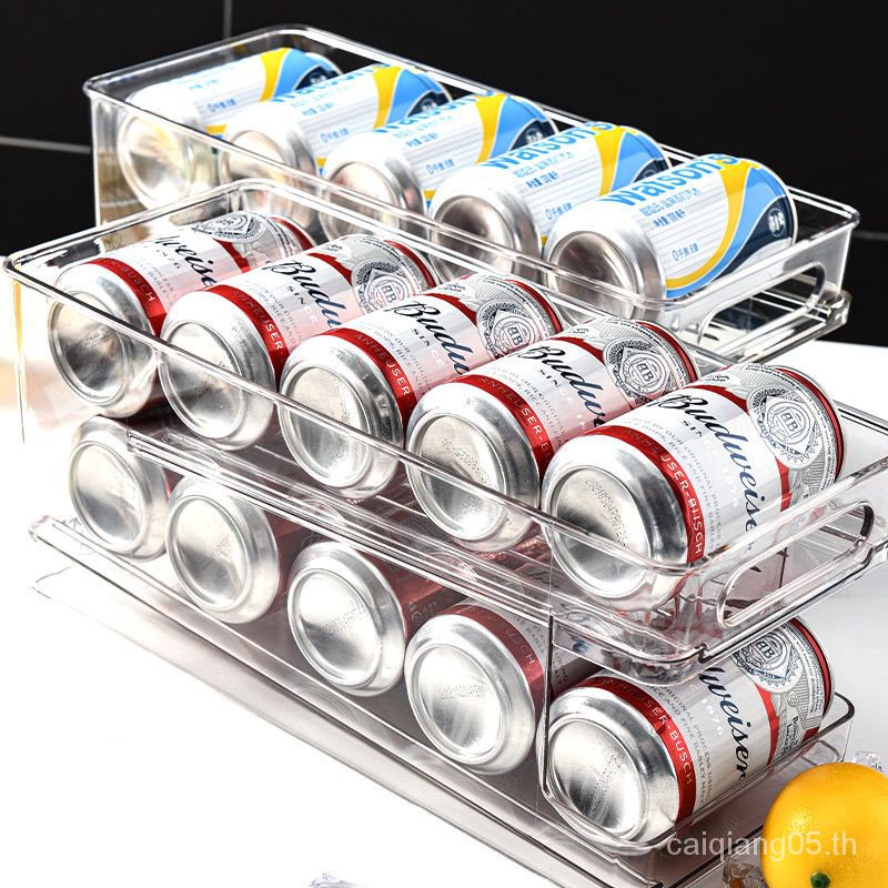 Refrigerator beverage beer storage box double-layer rolling design can storage rack refrigerated Col